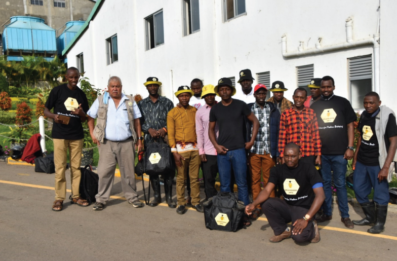 The Pearl Dairy Mbarara beekeeping team.